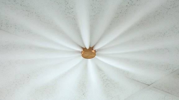 A gaseous fire sprinkler system in action