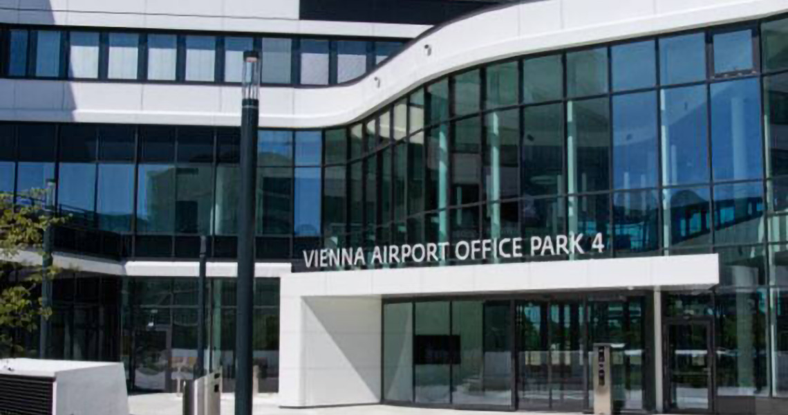 The gate for Vienna Airport's Office Park 4