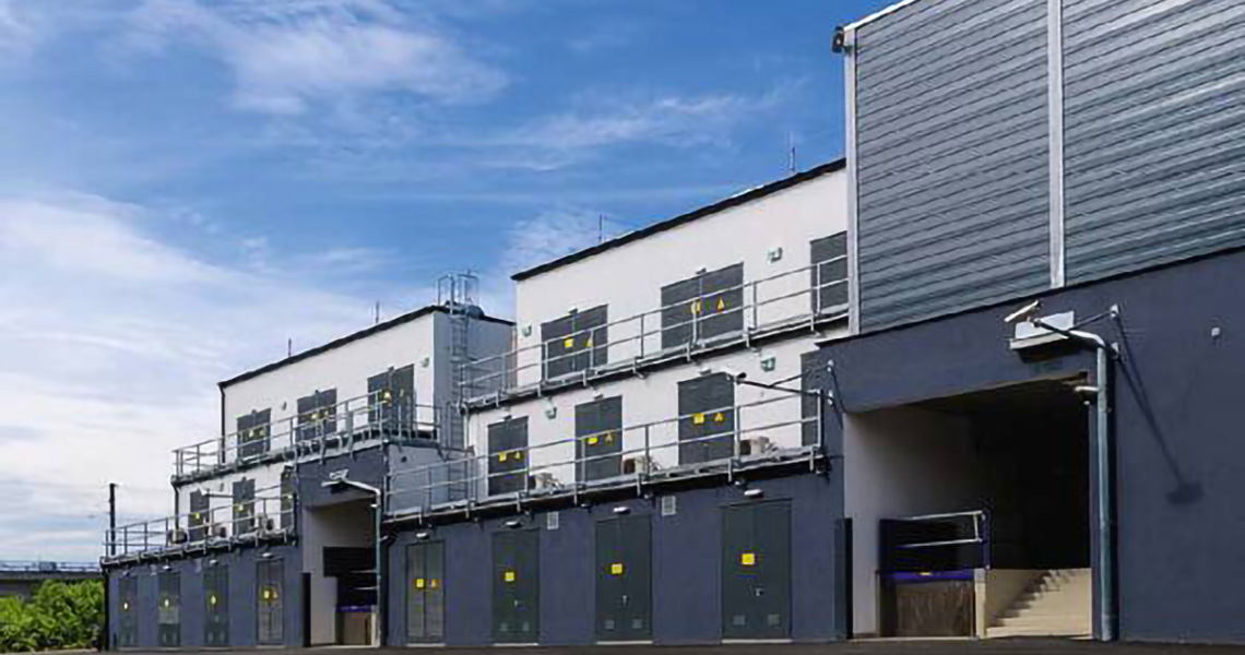 Exterior of a warehouse facility