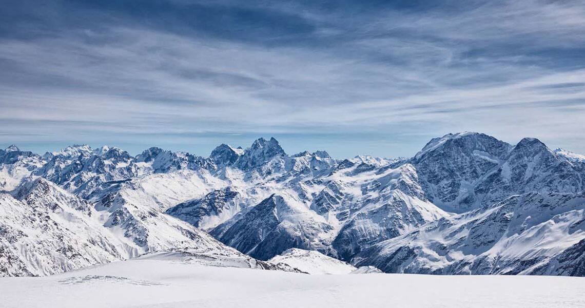 Panoramic view of a mountain range